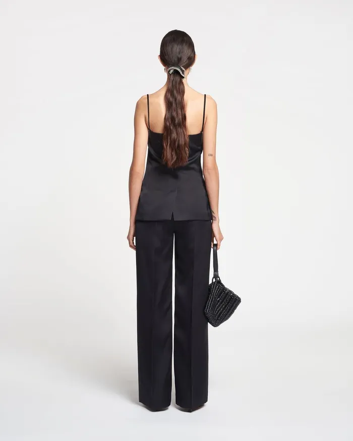 Lanai Tailored TechSatin Pants Black Women Nanushka Pants