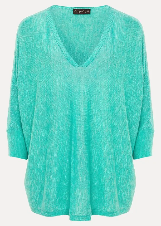 Larisa V Neck Knit Aqua Women Phase Eight Knitwear