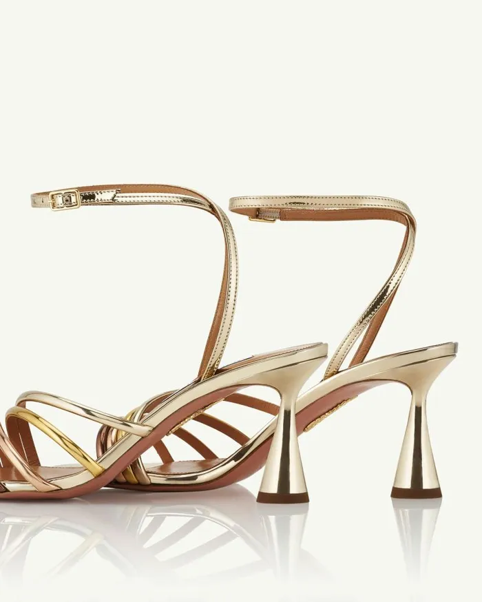 Latour Sandal 75 Gold Women Aquazzura Sandals Latour Sandal 75 Gold Women Aquazzura Sandals