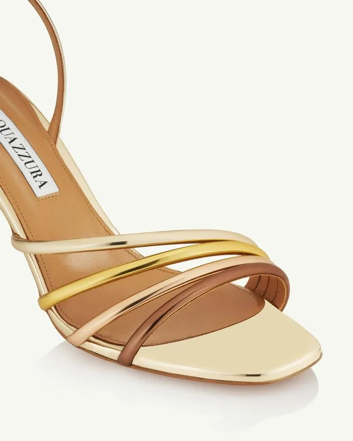 Latour Sandal 75 Gold Women Aquazzura Sandals Latour Sandal 75 Gold Women Aquazzura Sandals