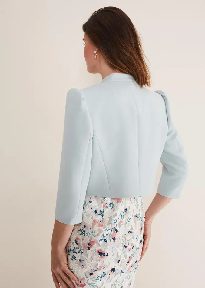 Leanna Cropped Jacket Eau De Nil Women Phase Eight Jackets