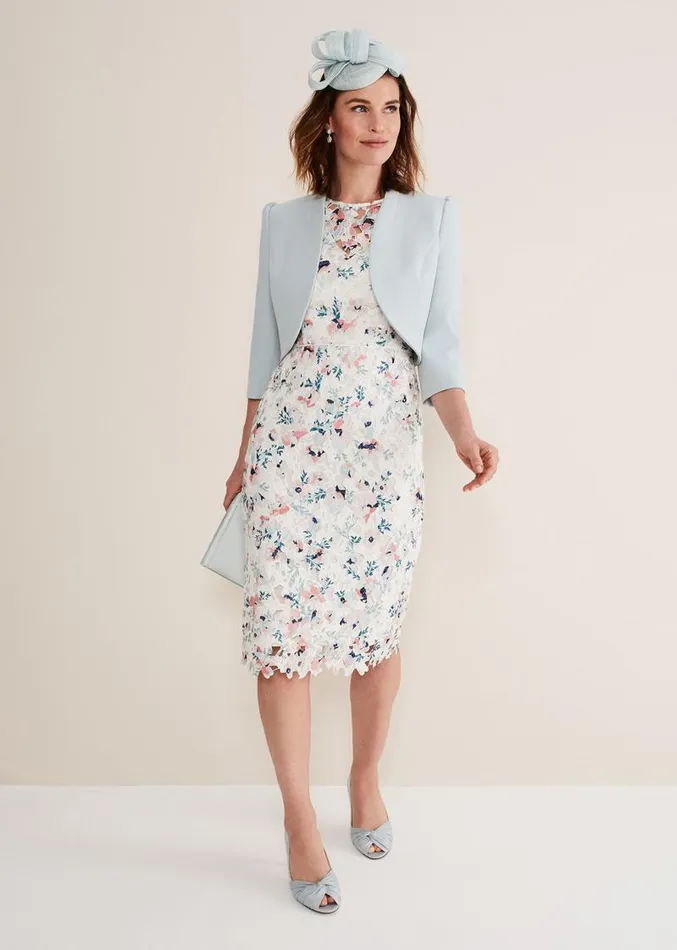 Leanna Cropped Jacket Eau De Nil Women Phase Eight Jackets