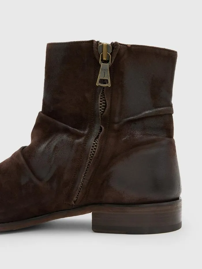 Leather Boots Men John Varvatos MORRISON SHARPEI BOOT Chocolate