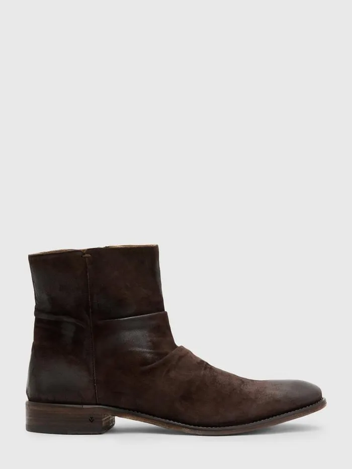 Leather Boots Men John Varvatos MORRISON SHARPEI BOOT Chocolate