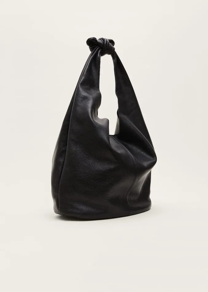 Leather Hobo Slouch Bag Black Women Phase Eight Bags and Clutches