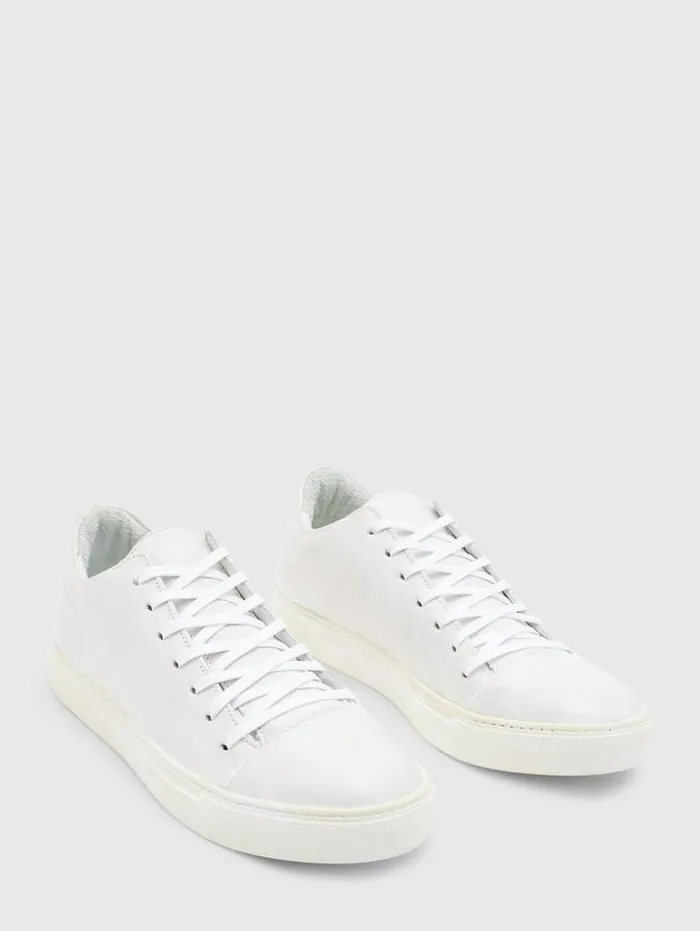 Leather Sneakers Men John Varvatos REED LOW TOP SNEAKER Black