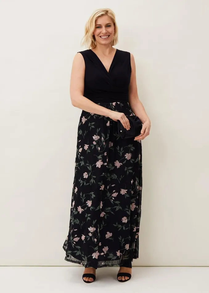 LeighAnn Floral Maxi Dress Navymulti Women Phase Eight Dresses