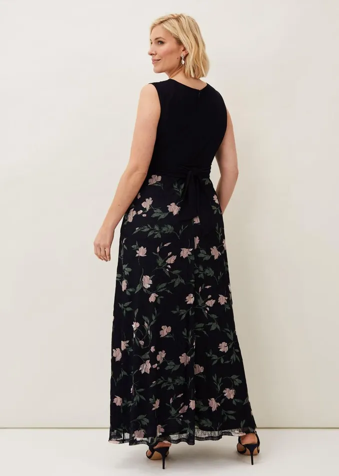 LeighAnn Floral Maxi Dress Navymulti Women Phase Eight Dresses