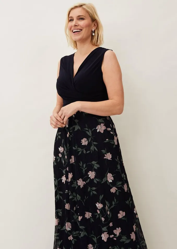 LeighAnn Floral Maxi Dress Navymulti Women Phase Eight Dresses
