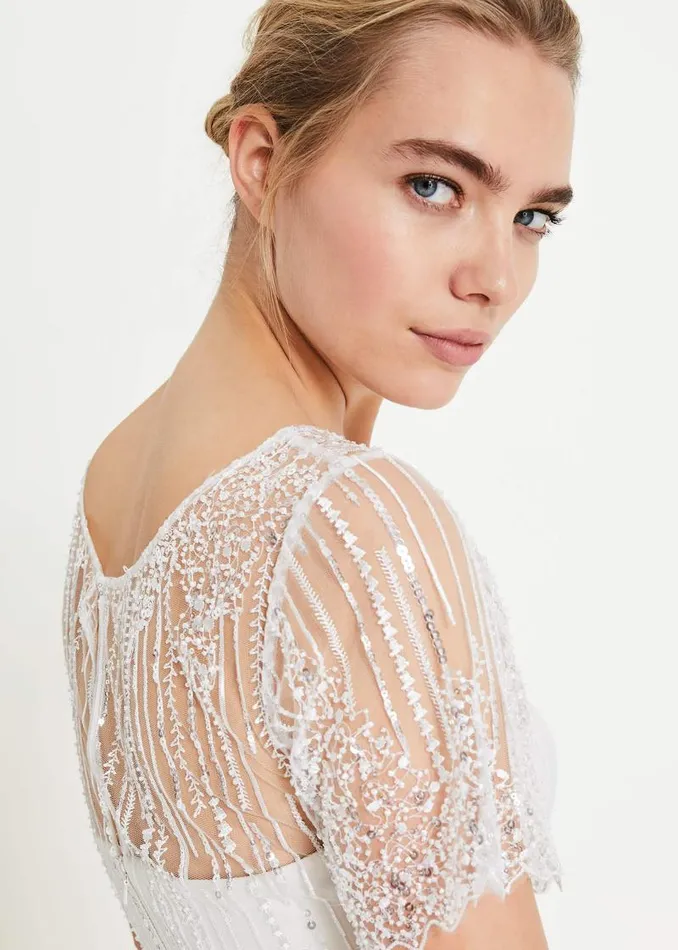 Leonora Sequin Bridal Dress Almond Women Phase Eight Dresses