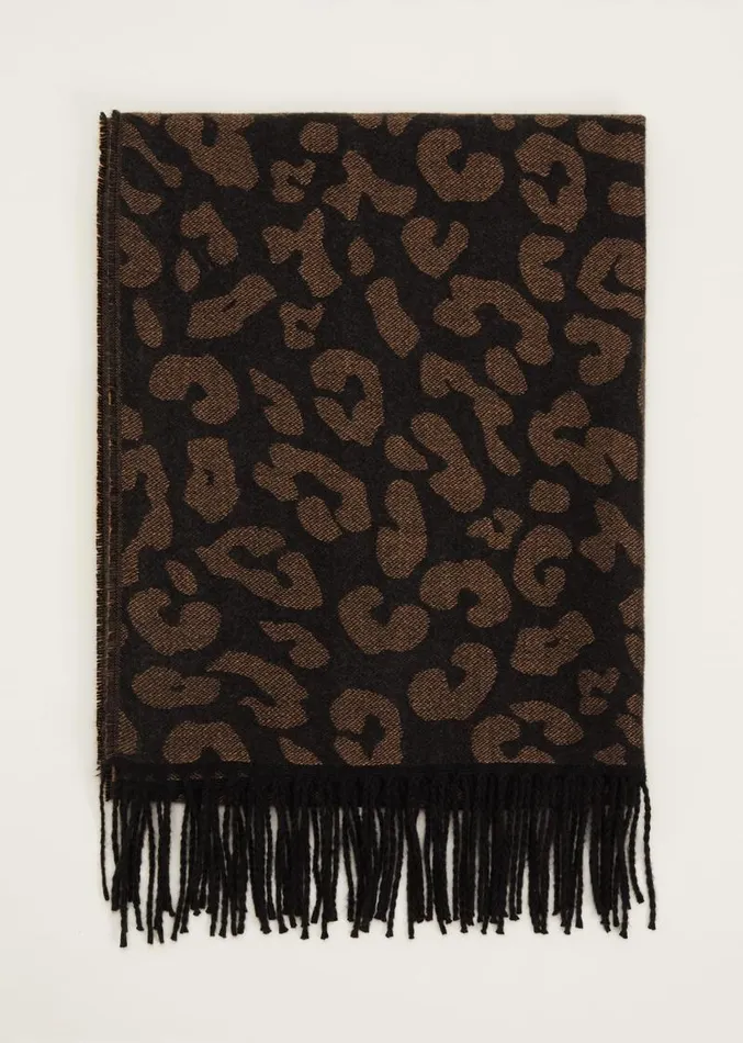 Leopard Scarf Black Multi Women Phase Eight Scarves