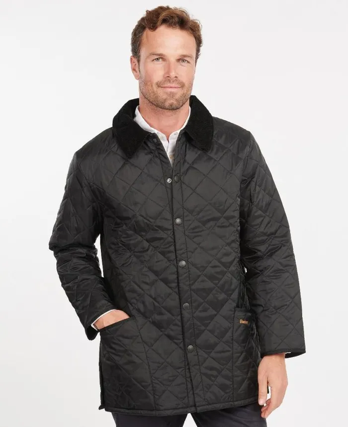 Liddesdaleu00ae Quilted Jacket Black Men Barbour Quilted Jackets