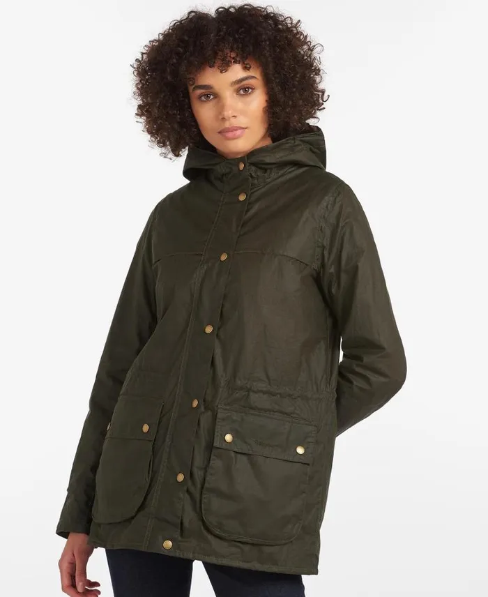 Lightweight Durham Waxed Jacket Archive Olive Women Barbour Waxed Jackets