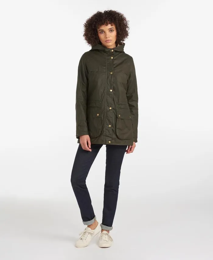 Lightweight Durham Waxed Jacket Archive Olive Women Barbour Waxed Jackets