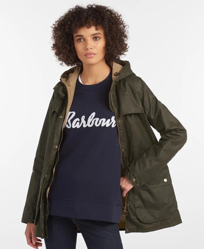 Lightweight Durham Waxed Jacket Archive Olive Women Barbour Waxed Jackets