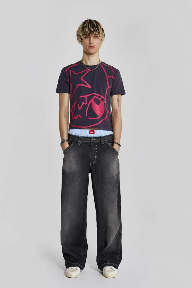 Listen Shrunken Tee Black Men Jaded London TShirts