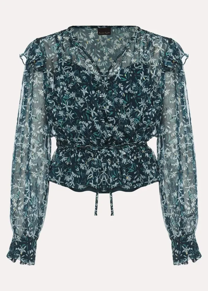 Lola Floral Blouse Petrol Women Phase Eight Shirts and Blouses