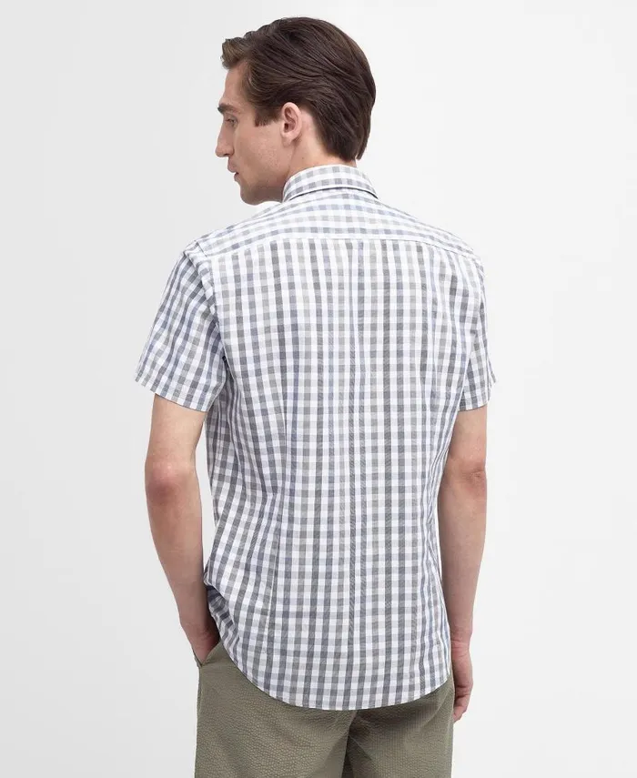 Longstone Tailored ShortSleeved Shirt Stone Men Barbour Shirts