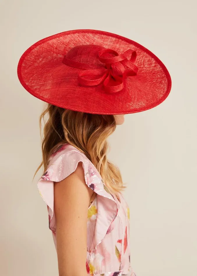 Loop Detail Statement Disc Red Women Phase Eight Fascinators and Hats