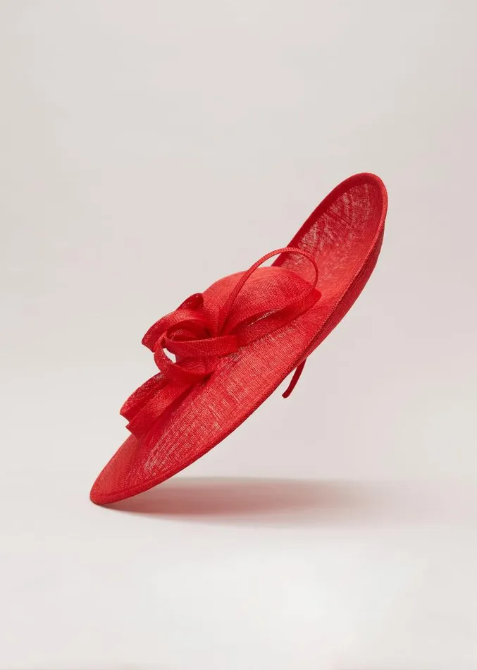 Loop Detail Statement Disc Red Women Phase Eight Fascinators and Hats