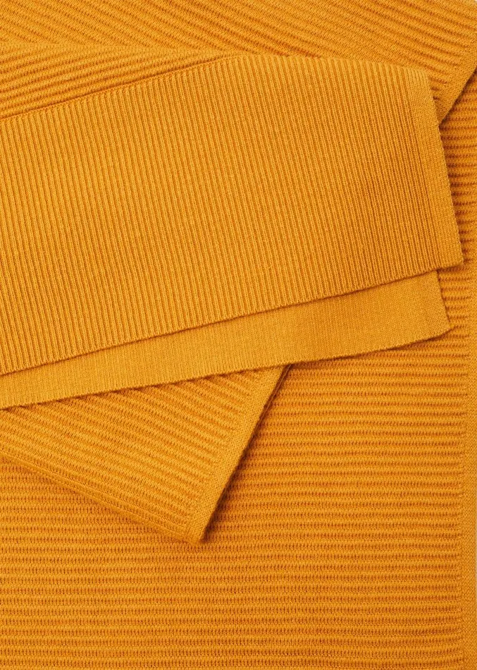 Lorell Ribbed Texture Scarf Mustard Women Phase Eight Scarves