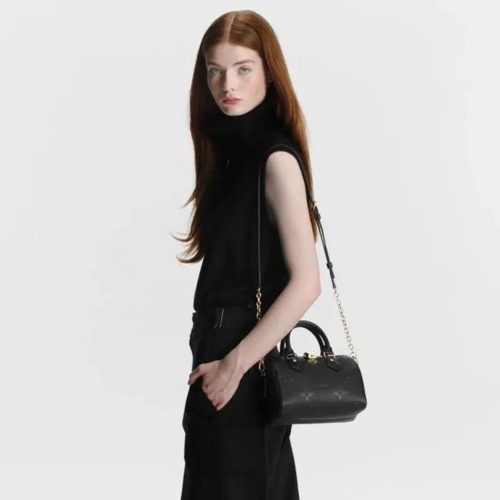 Louis Vuitton Speedy Bag Louis Vuitton M58953 Speedy Bandoulire 20 Monogram Empreinte Leather Black 8211 Louis Vuitton Handbag Store 8211 Women