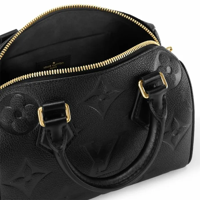 Louis Vuitton Speedy Bag Louis Vuitton M58953 Speedy Bandoulire 20 Monogram Empreinte Leather Black 8211 Louis Vuitton Handbag Store 8211 Women