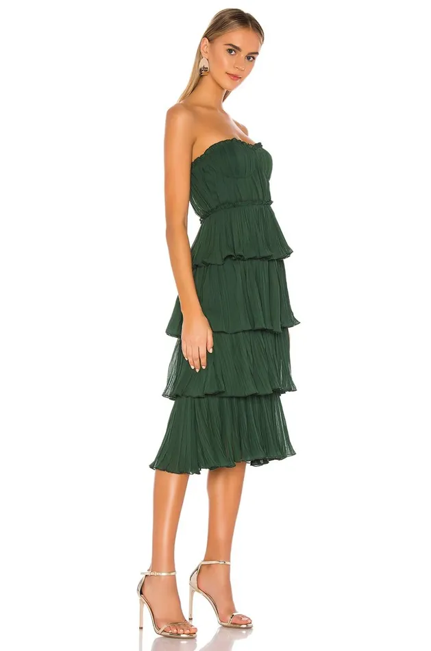 Lovers and Friends Dresses Women Alex Midi Dress Emerald Green Lovers and Friends Dresses Women Alex Midi Dress Emerald Green