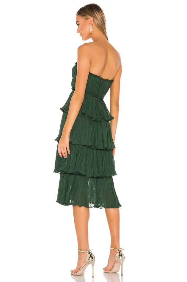 Lovers and Friends Dresses Women Alex Midi Dress Emerald Green Lovers and Friends Dresses Women Alex Midi Dress Emerald Green