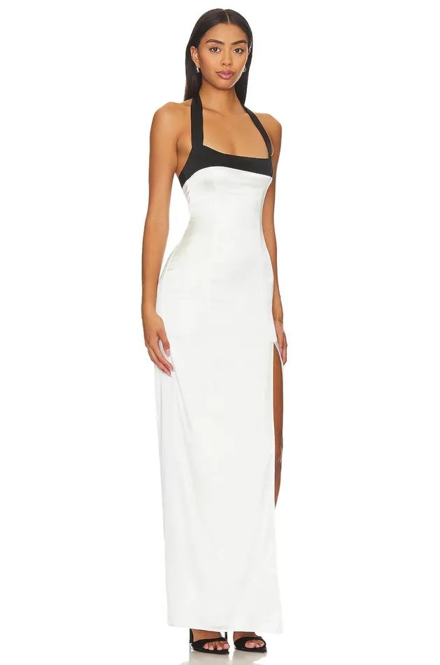 Lovers and Friends Dresses Women Shalia Gown White and Black Lovers and Friends Dresses Women Shalia Gown White and Black