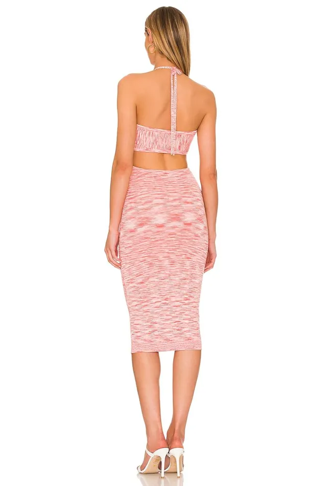 Lovers and Friends Dresses Women Ura Midi Dress Orange Spacedye Lovers and Friends Dresses Women Ura Midi Dress Orange Spacedye