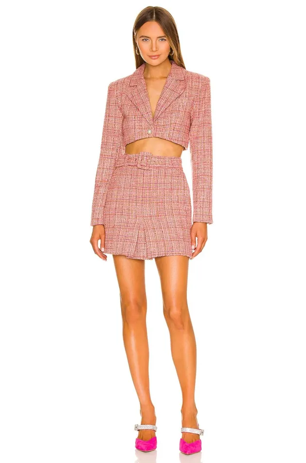 Lovers and Friends Jackets and Coats Women Amira Cropped Blazer Pink Multi Lovers and Friends Jackets and Coats Women Amira Cropped Blazer Pink Multi