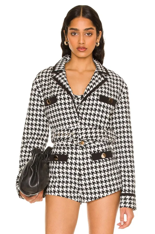 Lovers and Friends Jackets and Coats Women Marciana Jacket Black and White Lovers and Friends Jackets and Coats Women Marciana Jacket Black and White