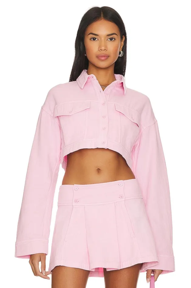 Lovers and Friends Jackets and Coats Women Sean Cropped Jacket Candy Pink