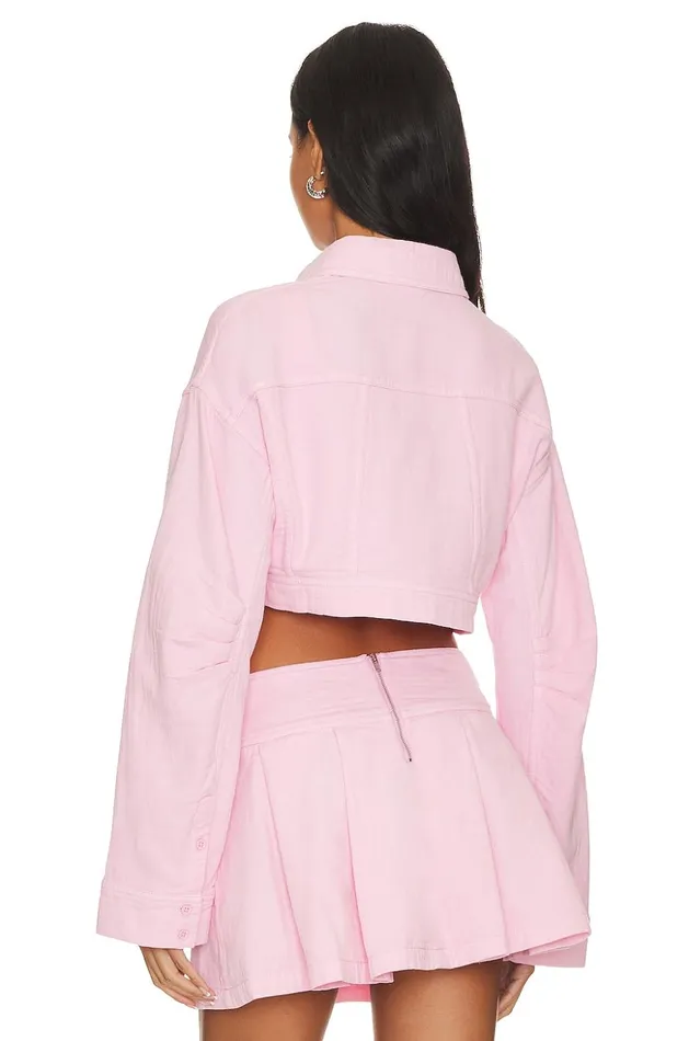 Lovers and Friends Jackets and Coats Women Sean Cropped Jacket Candy Pink Lovers and Friends Jackets and Coats Women Sean Cropped Jacket Candy Pink