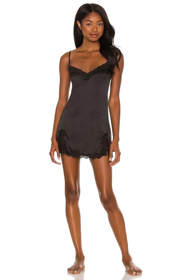 Lovers and Friends Lingerie and Sleepwear Women Cassandra Slip Black