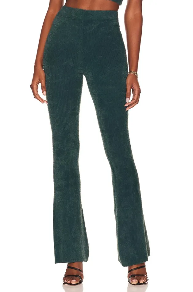 Lovers and Friends Pants Women Ellena Knit Pants Dark Teal