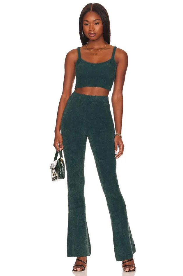 Lovers and Friends Pants Women Ellena Knit Pants Dark Teal Lovers and Friends Pants Women Ellena Knit Pants Dark Teal