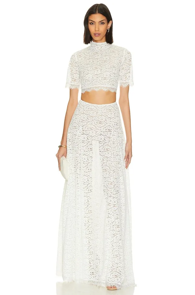 Lovers and Friends Skirts Women Emilia Skirt White Lace Lovers and Friends Skirts Women Emilia Skirt White Lace
