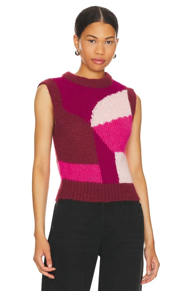 Lovers and Friends Sweaters and Knits Women Adiel Knit Vest Pink Multi Lovers and Friends Sweaters and Knits Women Adiel Knit Vest Pink Multi