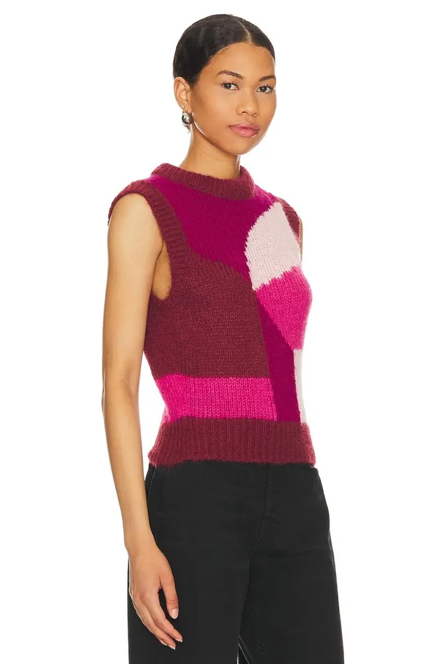 Lovers and Friends Sweaters and Knits Women Adiel Knit Vest Pink Multi Lovers and Friends Sweaters and Knits Women Adiel Knit Vest Pink Multi