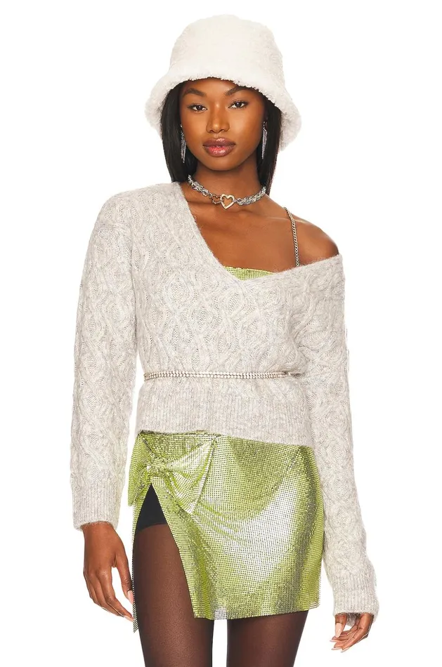 Lovers and Friends Sweaters and Knits Women Avriel Cable Pullover Grey Multi