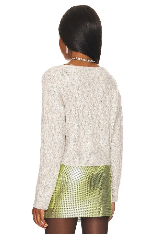 Lovers and Friends Sweaters and Knits Women Avriel Cable Pullover Grey Multi Lovers and Friends Sweaters and Knits Women Avriel Cable Pullover Grey Multi