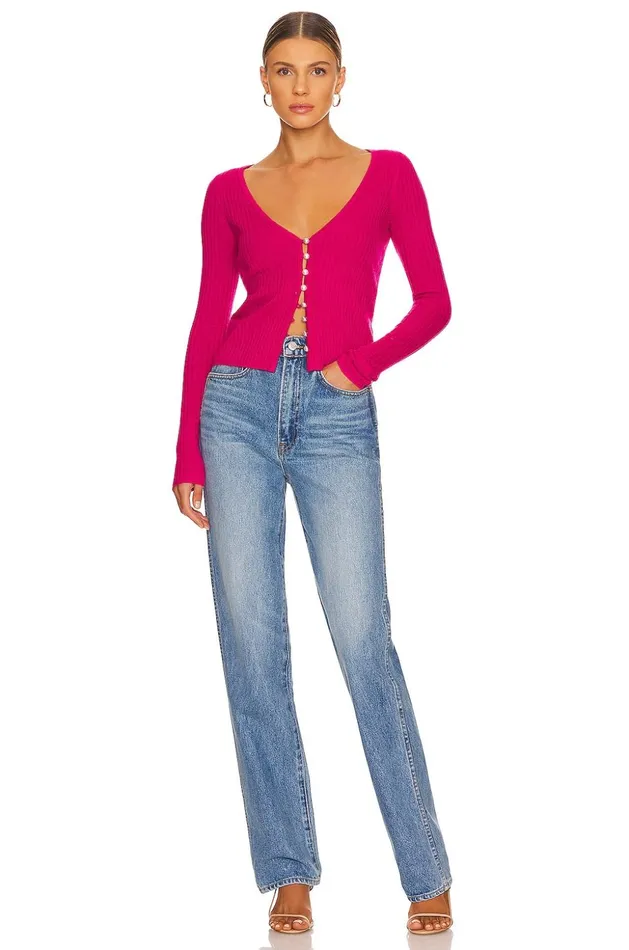 Lovers and Friends Sweaters and Knits Women Baxter Cardigan Hot Pink Lovers and Friends Sweaters and Knits Women Baxter Cardigan Hot Pink