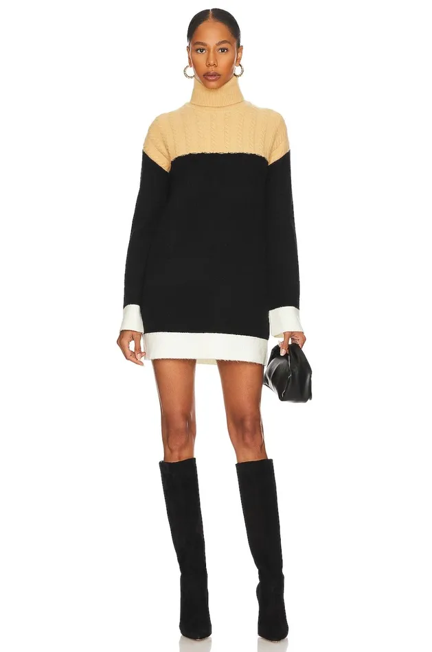 Lovers and Friends Sweaters and Knits Women Kane Sweater Dress Nude and Black