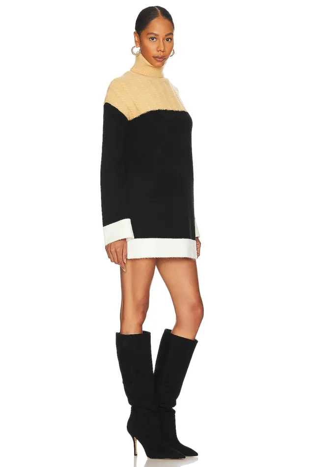 Lovers and Friends Sweaters and Knits Women Kane Sweater Dress Nude and Black Lovers and Friends Sweaters and Knits Women Kane Sweater Dress Nude and Black
