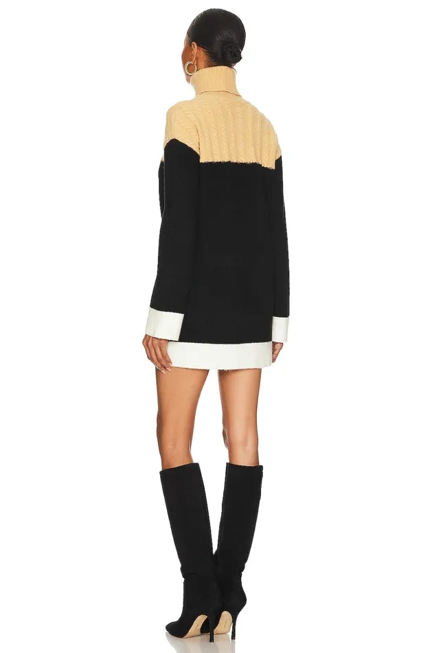 Lovers and Friends Sweaters and Knits Women Kane Sweater Dress Nude and Black Lovers and Friends Sweaters and Knits Women Kane Sweater Dress Nude and Black