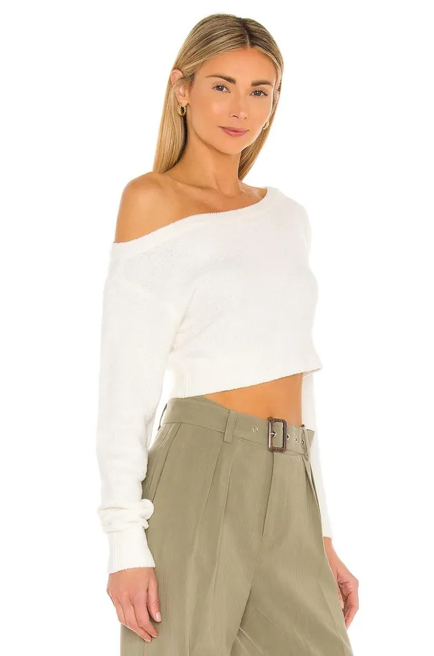 Lovers and Friends Sweaters and Knits Women Milena Off Shoulder Sweater White Lovers and Friends Sweaters and Knits Women Milena Off Shoulder Sweater White