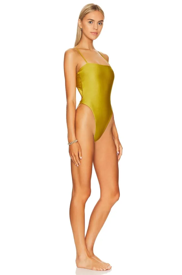 Lovers and Friends Swimsuits and CoverUps Women On Your Side One Piece Chartreuse Lovers and Friends Swimsuits and CoverUps Women On Your Side One Piece Chartreuse