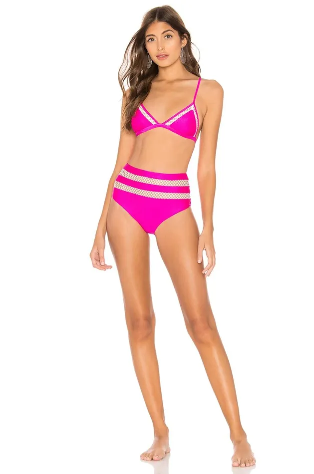 Lovers and Friends Swimwear Women Cashel High Waist Bottom Bright Pink Lovers and Friends Swimwear Women Cashel High Waist Bottom Bright Pink